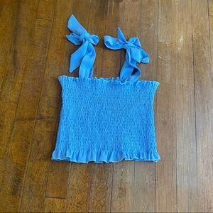 Light blue crop top